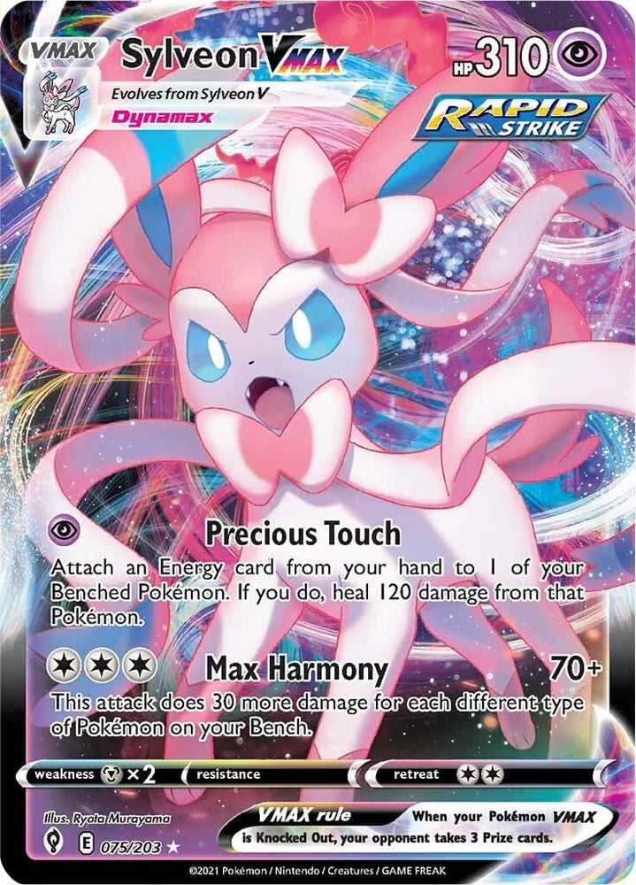 Image for Sylveon VMAX (075/203) [SWSH07: Evolving Skies]