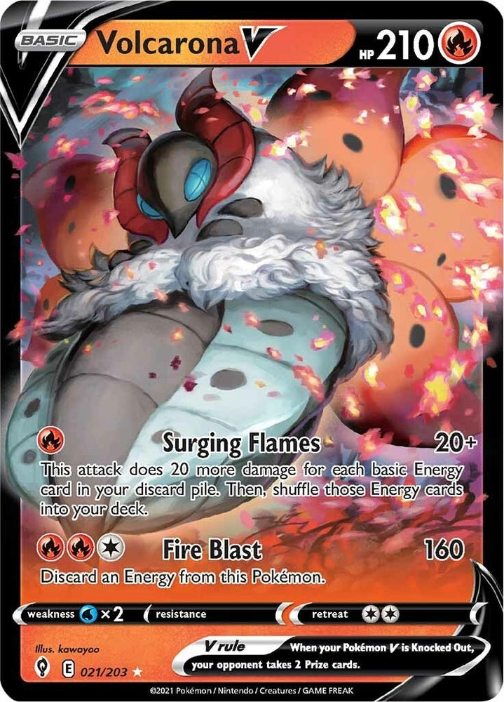 Image for Volcarona V (021/203) [SWSH07: Evolving Skies]