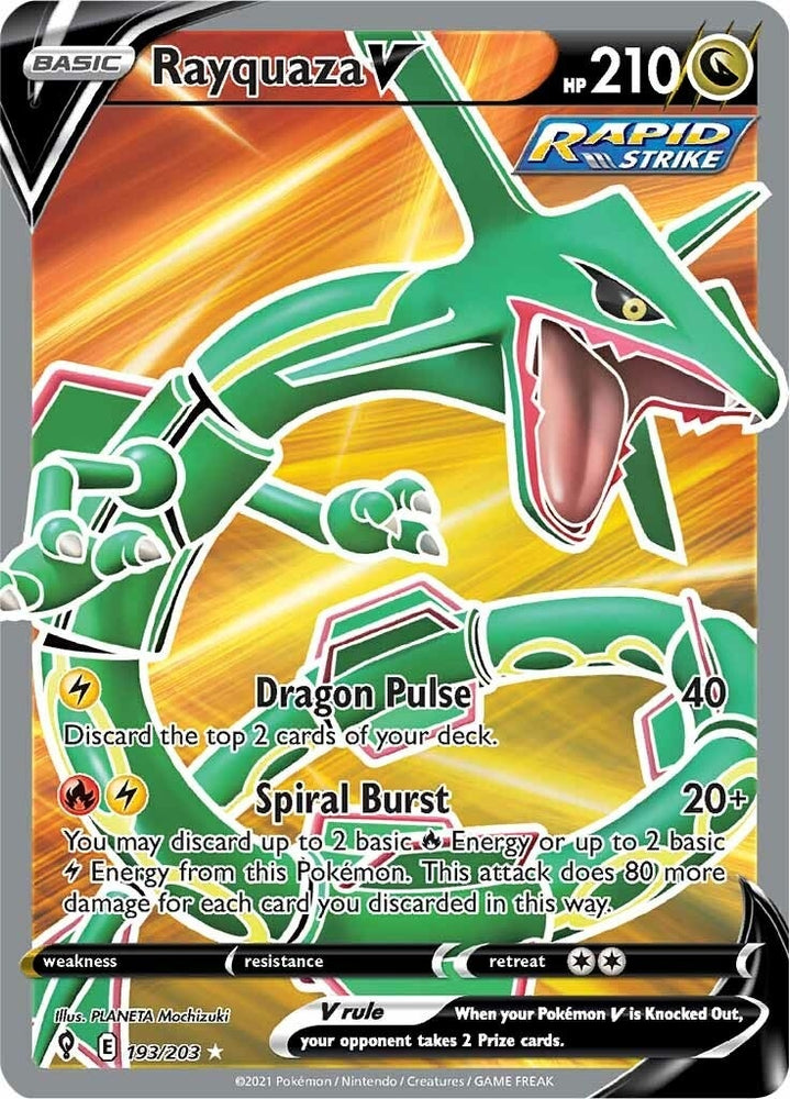 Image for Rayquaza V (Full Art) (193/203) - Pokemon