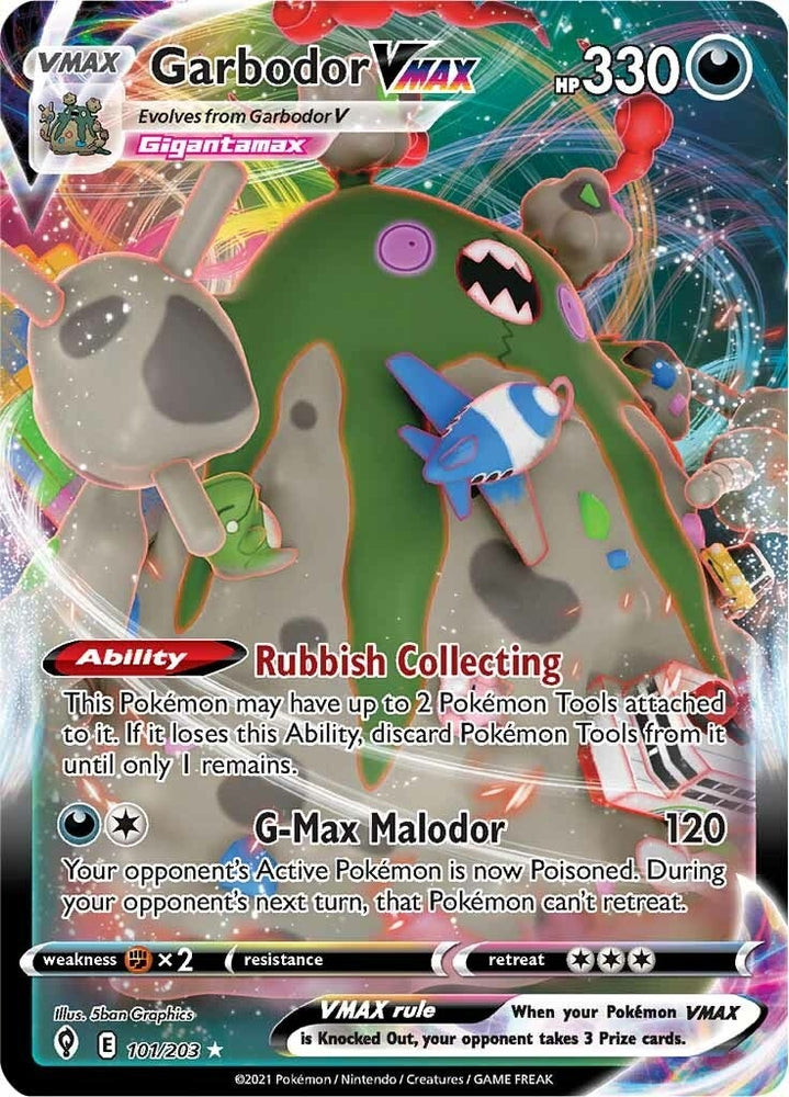 Image for Garbodor VMAX (101/203) [SWSH07: Evolving Skies]