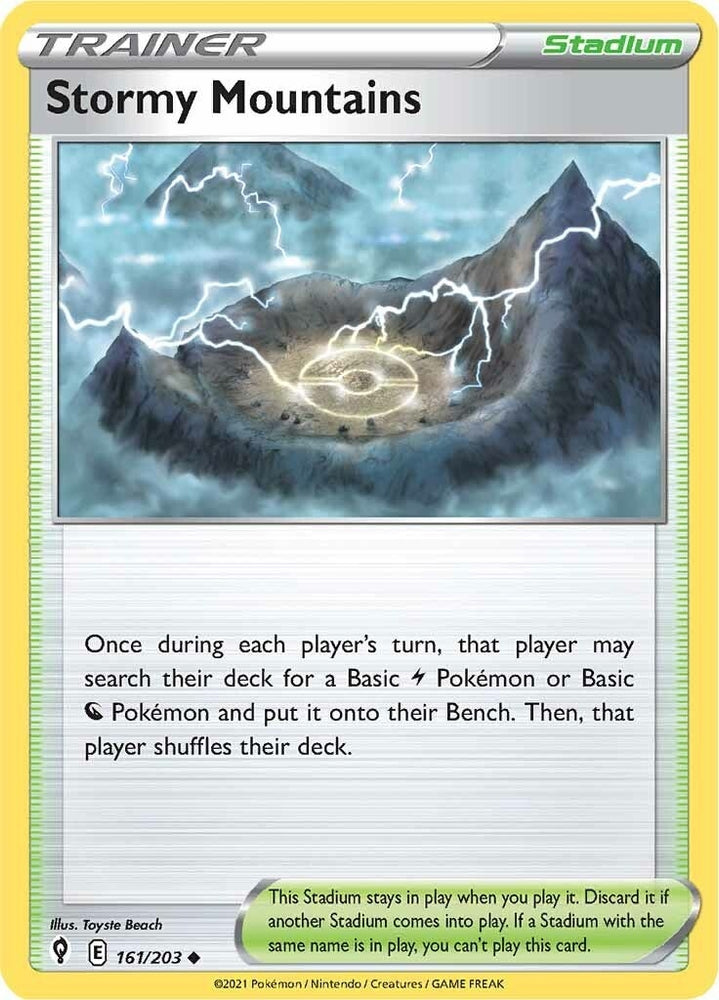 Image for Stormy Mountains (161/203) - Pokemon