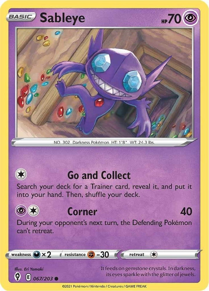 Image for Sableye (067/203) [SWSH07: Evolving Skies]