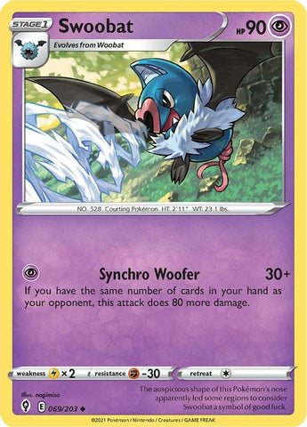 Image for Swoobat (069/203) [SWSH07: Evolving Skies]