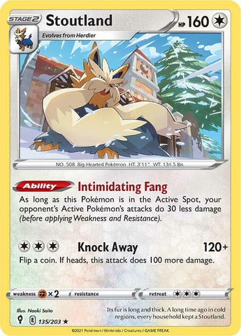 Image for Stoutland (135/203) - Pokemon