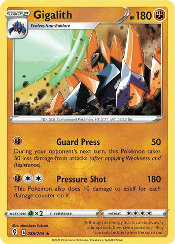 Image for Gigalith (088/203) [SWSH07: Evolving Skies]