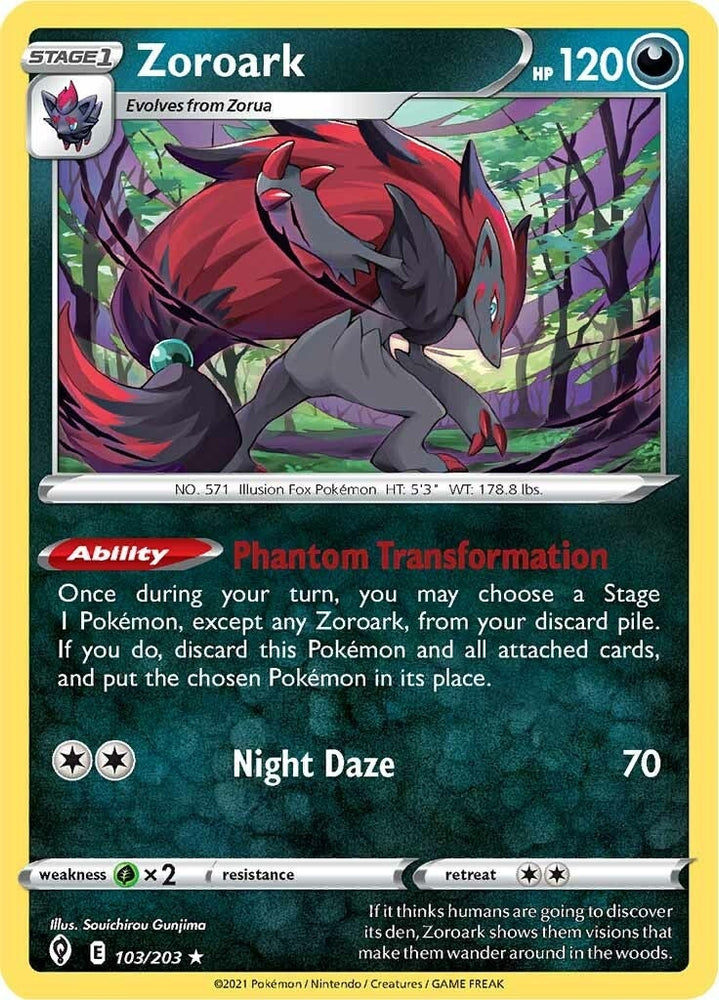 Image for Zoroark (103/203) [SWSH07: Evolving Skies]