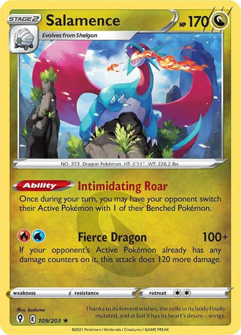 Image for Salamence (109/203) [SWSH07: Evolving Skies]