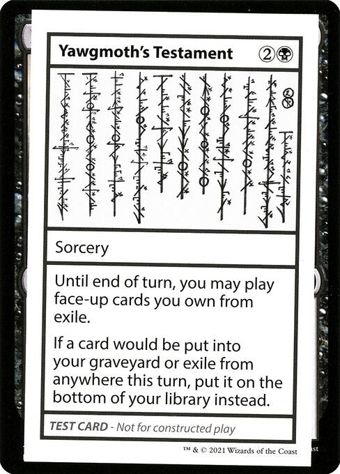Image for Yawgmoth's Testament (No PW Symbol) [Mystery Booster: Convention Edition Exclusives]