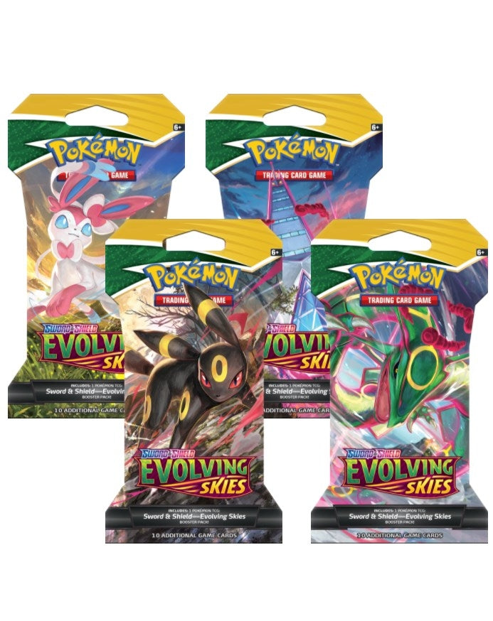 Image for Evolving Skies Sleeved Booster Pack Art Bundle [Set of 4] [SWSH07: Evolving Skies]