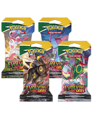 Image for Evolving Skies Sleeved Booster Pack Art Bundle [Set of 4] [SWSH07: Evolving Skies]