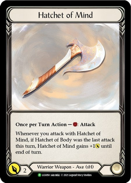 Image for Hatchet of Mind - LGS050 (LGS050) (Flesh and Blood: Promo Cards) - Flesh and Blood TCG