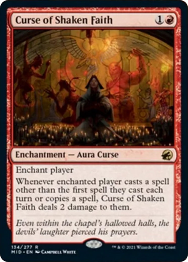 Image for Curse of Shaken Faith (134) [Innistrad: Midnight Hunt]