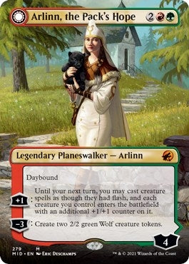Image for Arlinn, the Pack's Hope (Borderless) (279) [Innistrad: Midnight Hunt]