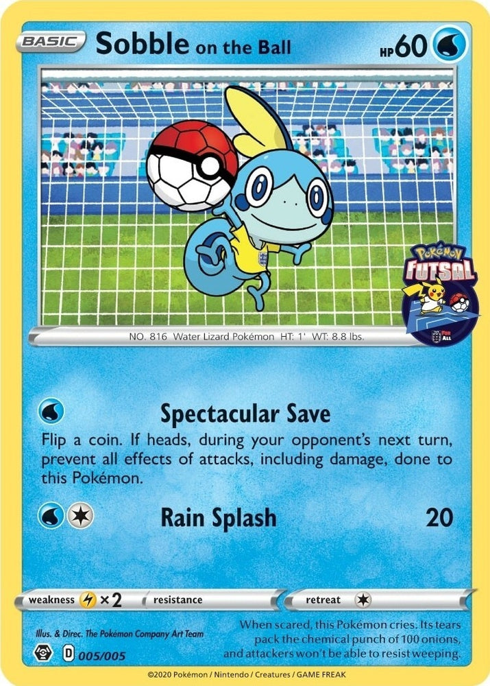 Sobble on the Ball - 005/005 (Pokemon Futsal) (005/005) (Miscellaneous Cards & Products)