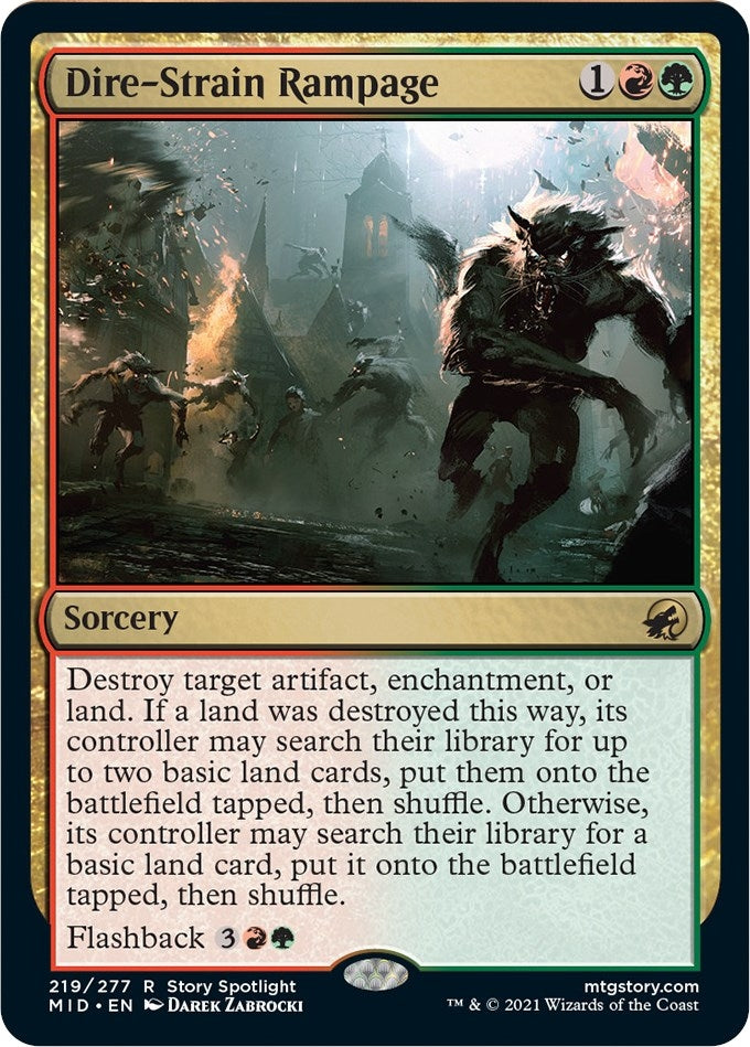 Image for Dire-Strain Rampage (219) [Innistrad: Midnight Hunt]
