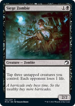 Image for Siege Zombie (121) [Innistrad: Midnight Hunt]