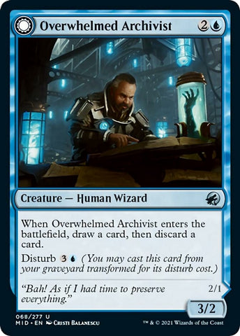 Image for Overwhelmed Archivist (68) [Innistrad: Midnight Hunt]