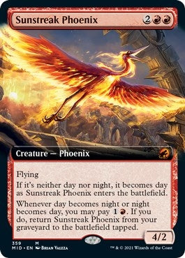 Image for Sunstreak Phoenix (Extended Art) (359) [Innistrad: Midnight Hunt]