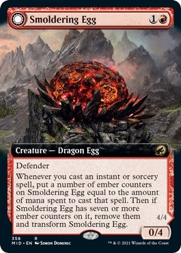 Image for Smoldering Egg (Extended Art) (358) [Innistrad: Midnight Hunt]