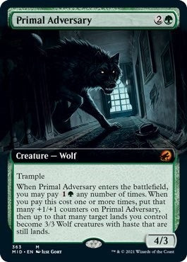 Image for Primal Adversary (Extended Art) (363) [Innistrad: Midnight Hunt]