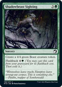 Image for Shadowbeast Sighting (198) [Innistrad: Midnight Hunt]