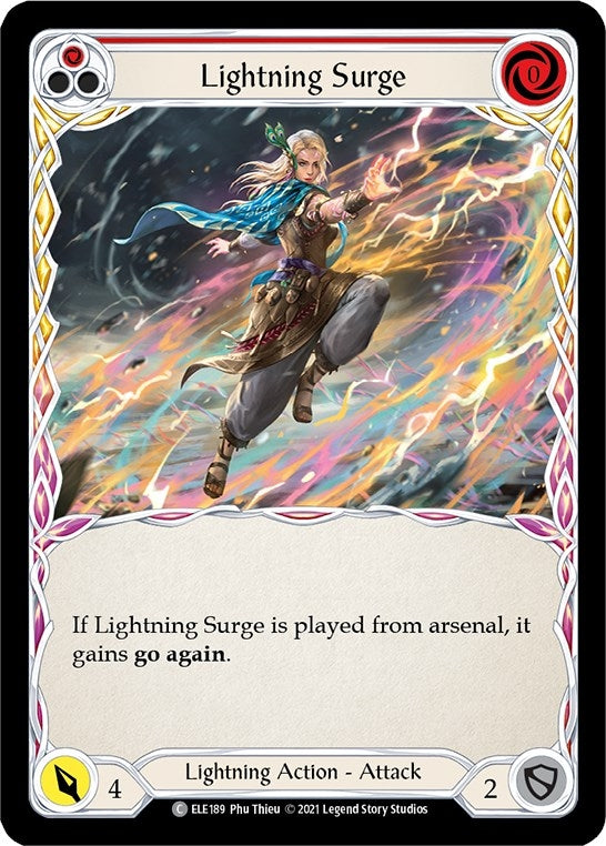 Image for Lightning Surge (Red) (ELE189) (Tales of Aria) - Flesh and Blood TCG