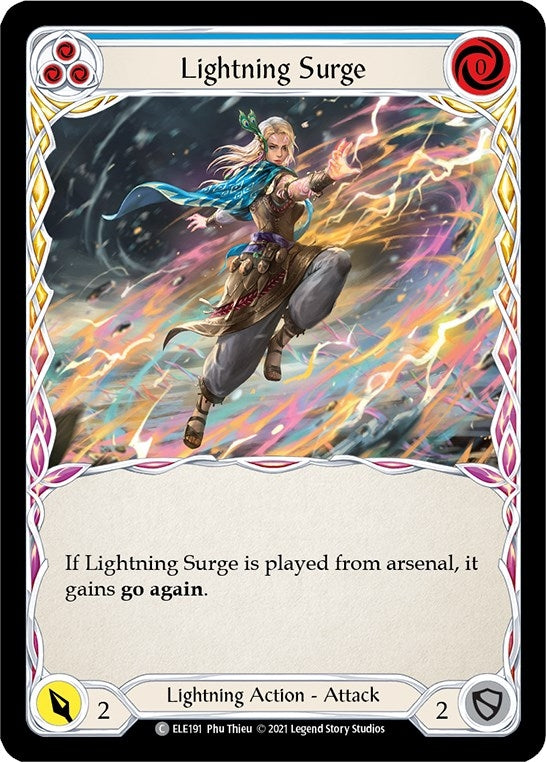 Image for Lightning Surge (Blue) (ELE191) (Tales of Aria) - Flesh and Blood TCG