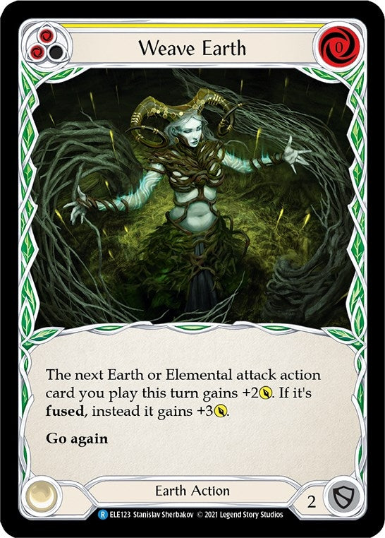 Image for Weave Earth (Yellow) (ELE123) (Tales of Aria) - Flesh and Blood TCG
