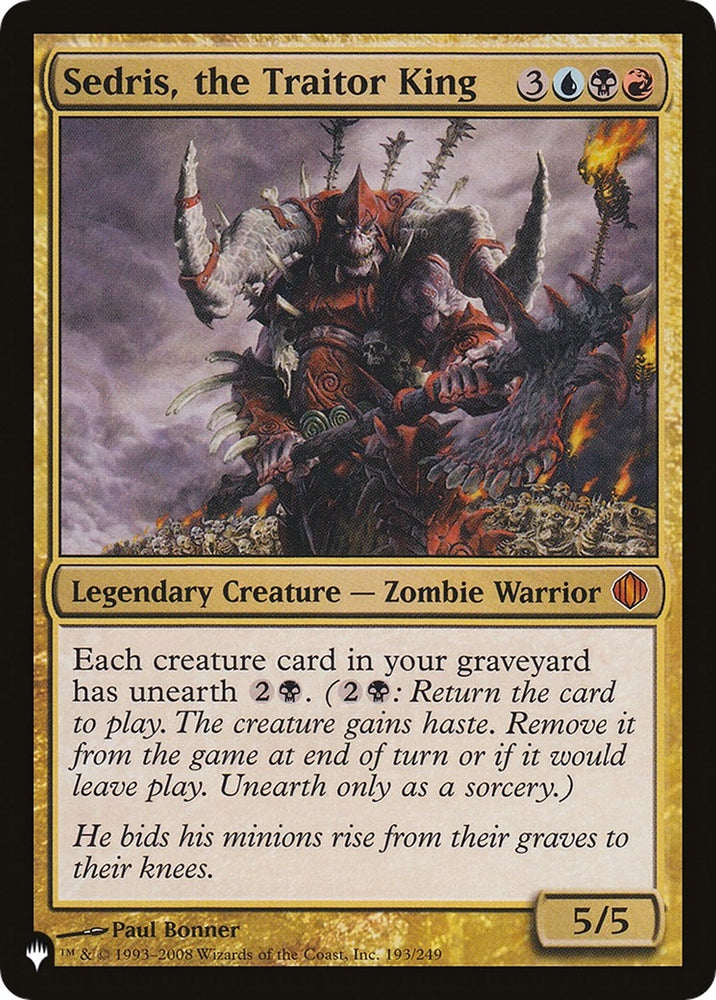 Image for Sedris, the Traitor King (193) [The List Reprints]