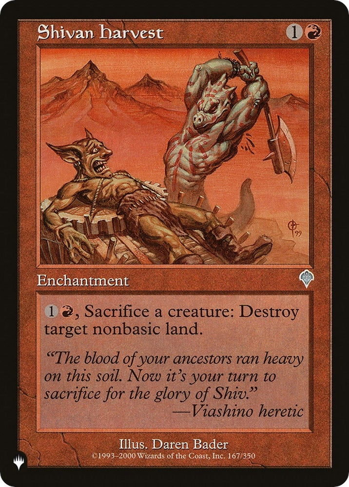 Image for Shivan Harvest (167) [The List Reprints]