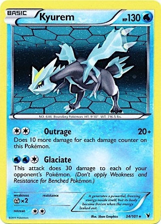 Kyurem - 34/101 (Cosmos Holo) (034/101) (Miscellaneous Cards & Products)
