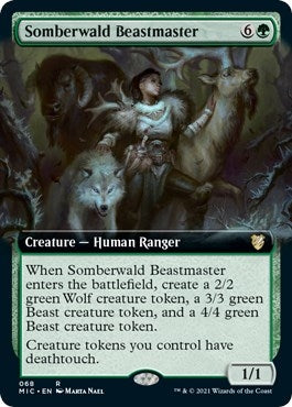 Image for Somberwald Beastmaster (Extended Art) (68) [Commander: Innistrad: Midnight Hunt]