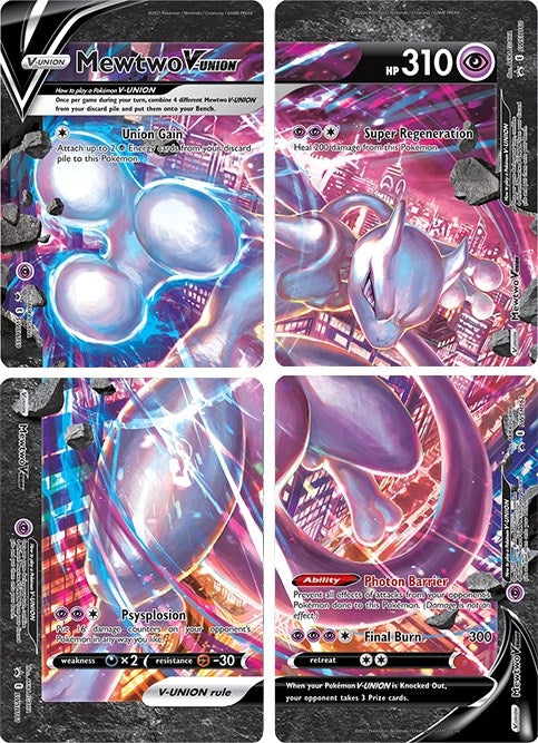 Image for Mewtwo V-UNION [Set of 4] [SWSH: Sword & Shield Promo Cards]
