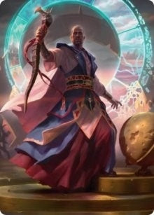 Image for Teferi, Who Slows the Sunset Art Card (10) [Art Series: Innistrad: Midnight Hunt]