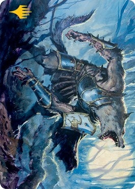Image for Moonrage Brute Art Card (Gold-Stamped Signature) (14) [Art Series: Innistrad: Midnight Hunt]