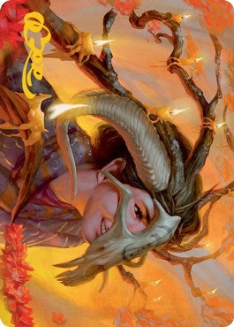 Image for Hedgewitch's Mask Art Card (Gold-Stamped Signature) (17) [Art Series: Innistrad: Midnight Hunt]