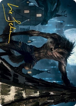Image for Stalking Predator Art Card (Gold-Stamped Signature) (40) [Art Series: Innistrad: Midnight Hunt]