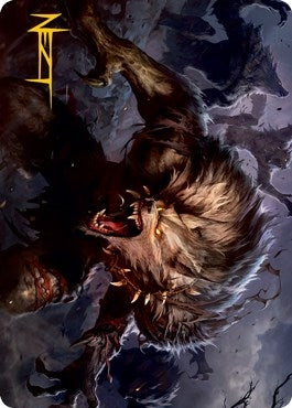 Image for Village Reavers Art Card (Gold-Stamped Signature) (45) [Art Series: Innistrad: Midnight Hunt]
