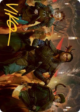 Image for Candlelit Cavalry Art Card (Gold-Stamped Signature) (48) [Art Series: Innistrad: Midnight Hunt]