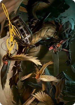 Image for Wing Shredder Art Card (Gold-Stamped Signature) (55) [Art Series: Innistrad: Midnight Hunt]