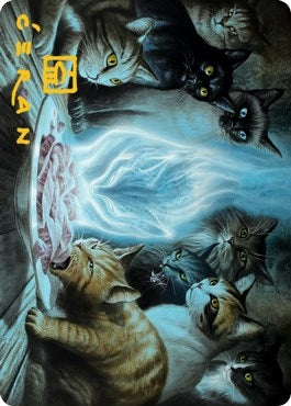 Image for Can't Stay Away Art Card (Gold-Stamped Signature) (56) [Art Series: Innistrad: Midnight Hunt]