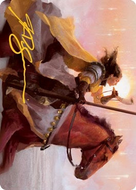 Image for Sunrise Cavalier Art Card (Gold-Stamped Signature) (69) [Art Series: Innistrad: Midnight Hunt]