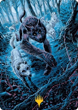 Image for Untamed Pup Art Card (Gold-Stamped Signature) (77) [Art Series: Innistrad: Midnight Hunt]
