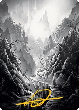 Image for Mountain Art Card (Gold-Stamped Signature) (79) [Art Series: Innistrad: Midnight Hunt]