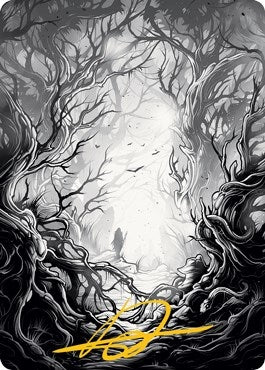 Image for Forest Art Card (81/81) (Gold-Stamped Signature) (81) [Art Series: Innistrad: Midnight Hunt]