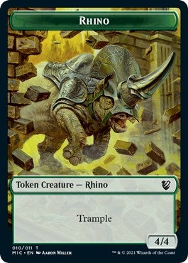 Image for Rhino // Wolf Double-Sided Token (10 // 13) [Commander: Innistrad: Midnight Hunt]