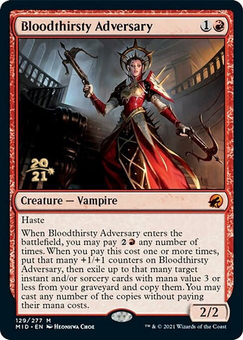 Image for Bloodthirsty Adversary (129) [Prerelease Cards]