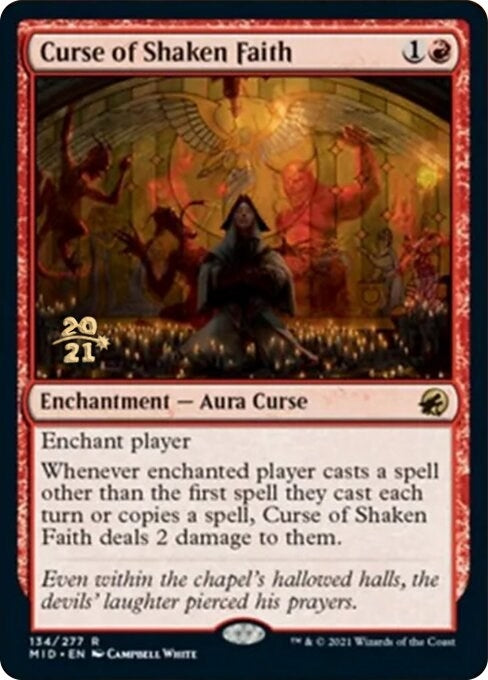 Image for Curse of Shaken Faith (134) [Prerelease Cards]