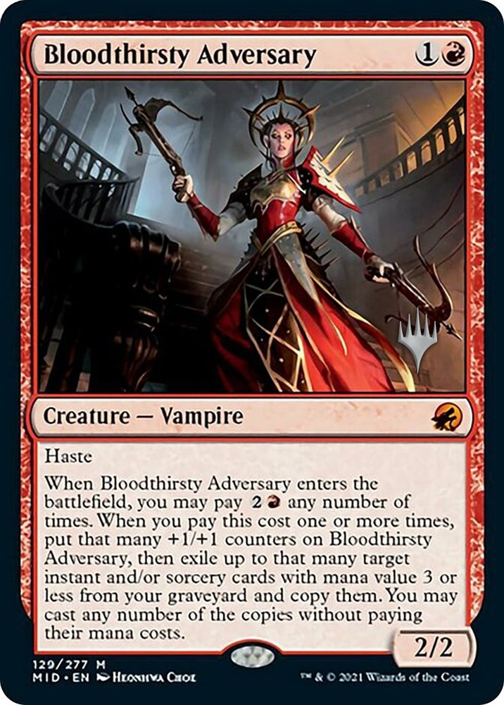 Image for Bloodthirsty Adversary (129) [Promo Pack: Innistrad: Midnight Hunt]