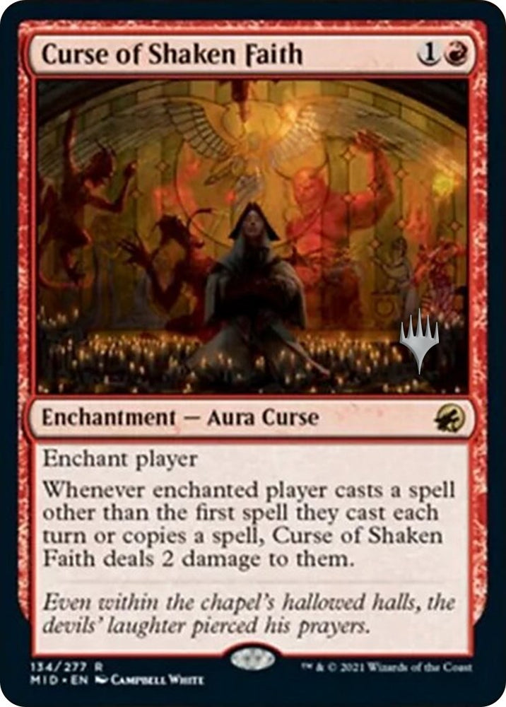 Image for Curse of Shaken Faith (134) [Promo Pack: Innistrad: Midnight Hunt]